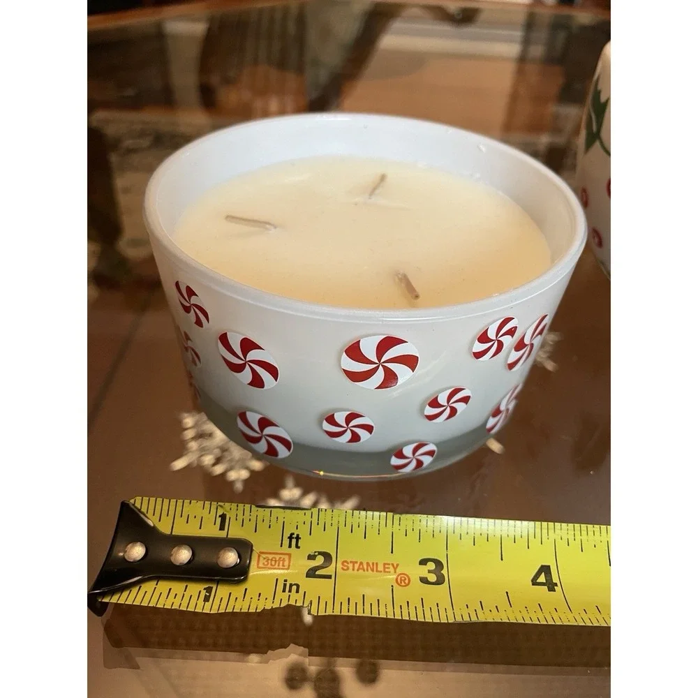 Christmas Candles Lot‎ Of 3 Candy Cane